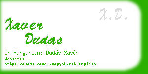 xaver dudas business card