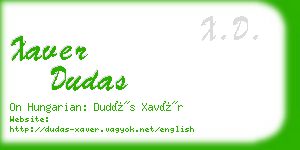 xaver dudas business card